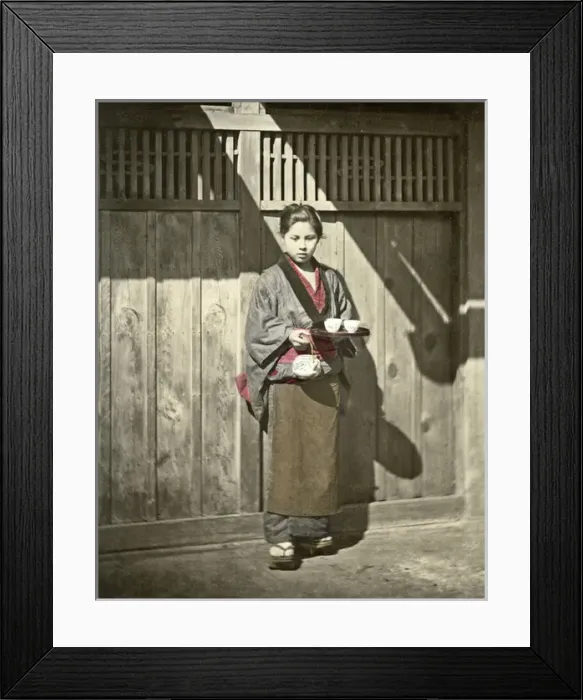 Framed Print : Tea House Girl, Japan Framed Print : Tea House Girl, Japan