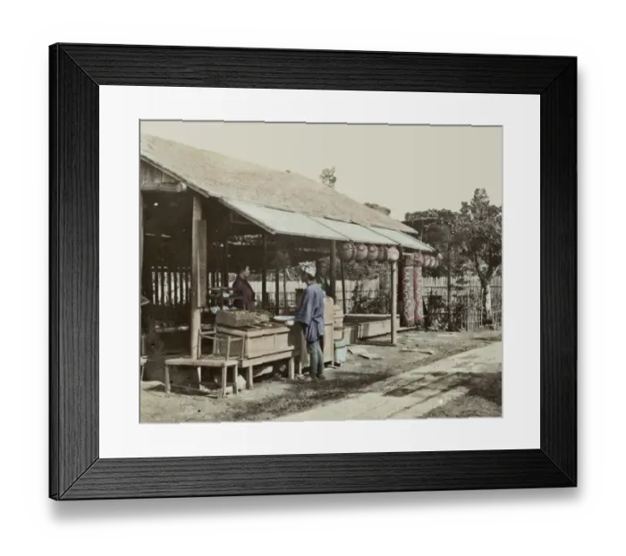 Framed Print : Wayside food stall, Japan Framed Print : Wayside food stall, Japan