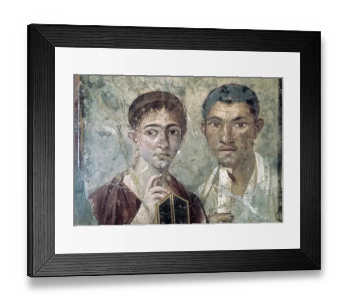 Framed Print : Fresco portrait of Terentius Neo and his wife - Pompeii Framed Print : Fresco portrait of Terentius Neo and his wife - Pompeii