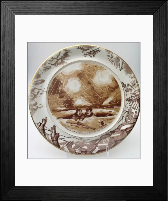 Framed Print : WWI - Bairnsfatherware - Wall plaque Framed Print : WWI - Bairnsfatherware - Wall plaque