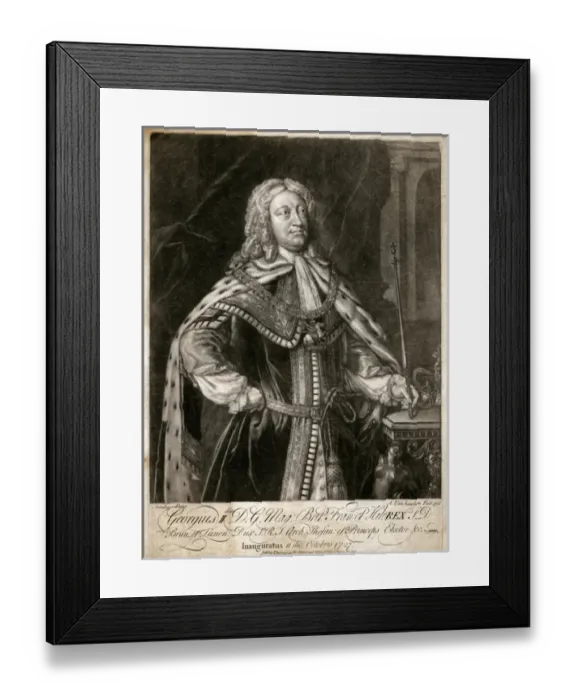 Framed Print : George II (1683 - 1760). King of Great Britain and Ireland (1727 - 1760). Date: 1727 Framed Print : George II (1683 - 1760). King of Great Britain and Ireland (1727 - 1760). Date: 1727