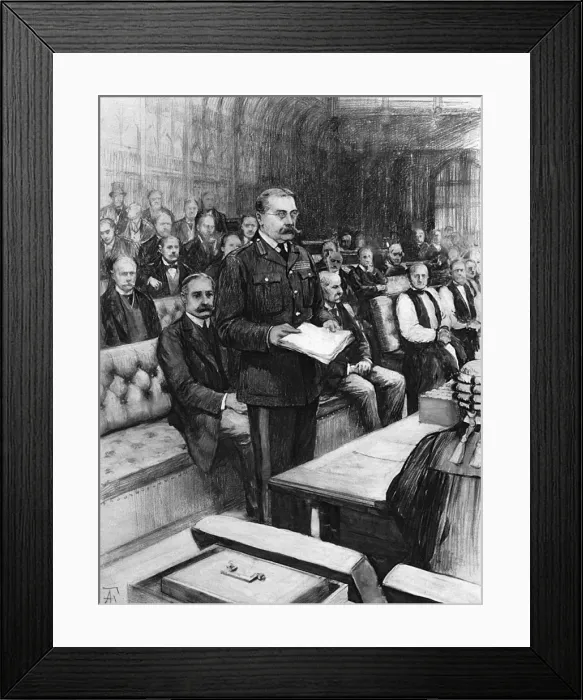 Framed Print : Kitchener as war minister, shortly before his death, 1916 Framed Print : Kitchener as war minister, shortly before his death, 1916