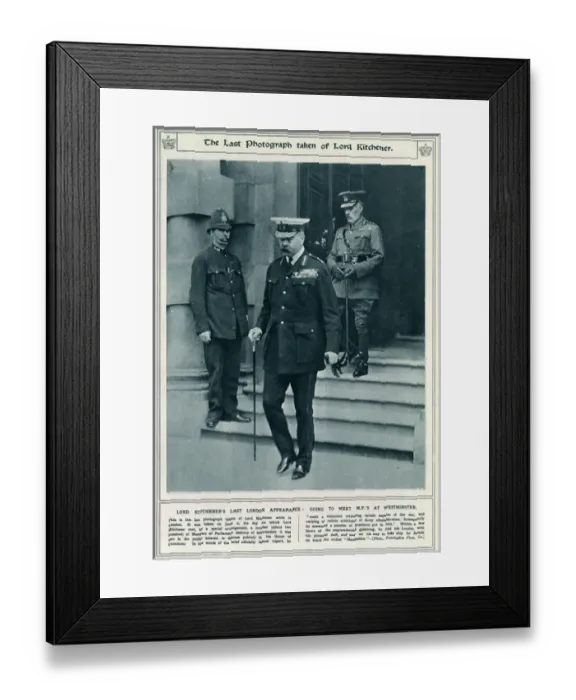 Framed Print : Kitchener as war minister: one of his last public acts, 1916 Framed Print : Kitchener as war minister: one of his last public acts, 1916
