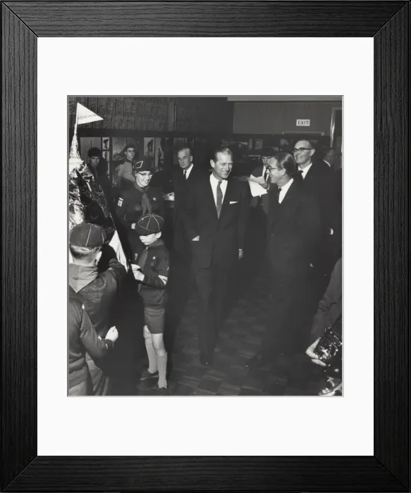 Framed Print : Duke of Edinburgh at Baden Powell House, London Framed Print : Duke of Edinburgh at Baden Powell House, London