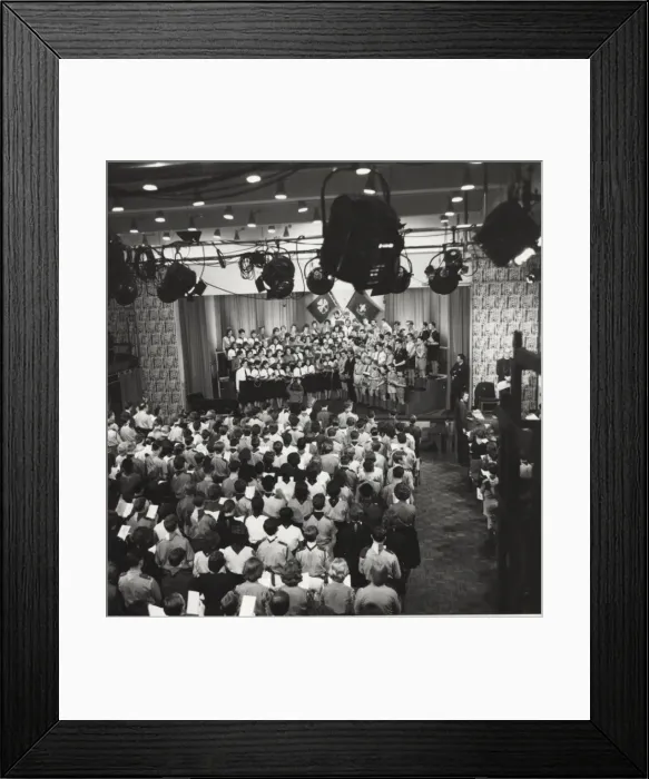 Framed Print : People inside Baden Powell House, London Framed Print : People inside Baden Powell House, London