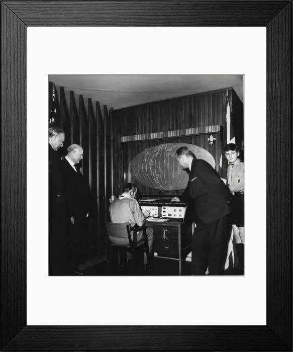 Framed Print : Radio equipment at Baden Powell House, London Framed Print : Radio equipment at Baden Powell House, London