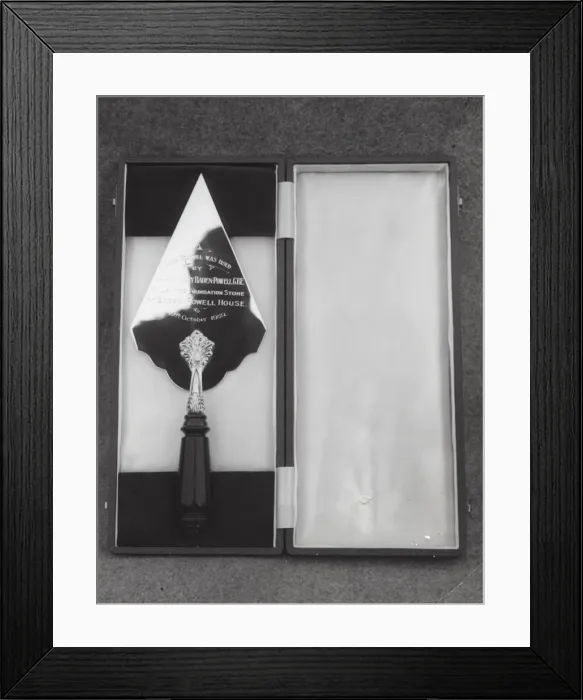 Framed Print : Trowel, Baden Powell House, South Kensington, London Framed Print : Trowel, Baden Powell House, South Kensington, London