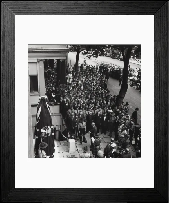 Framed Print : Statue unveiling at Baden Powell House, London Framed Print : Statue unveiling at Baden Powell House, London