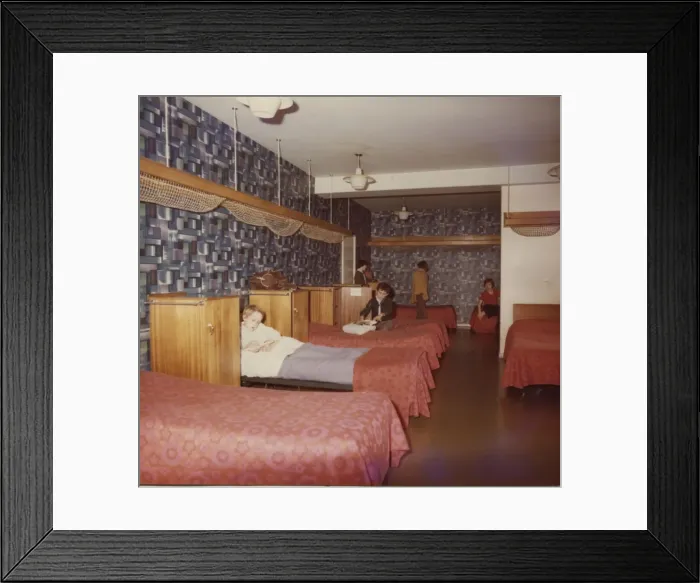 Framed Print : Boys in dormitory at Baden Powell House, London Framed Print : Boys in dormitory at Baden Powell House, London