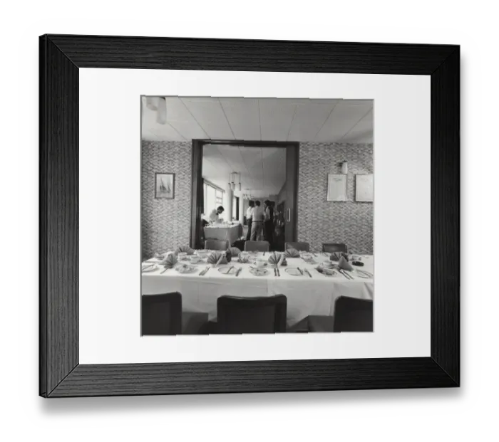 Framed Print : Dining room staff, Baden Powell House, London Framed Print : Dining room staff, Baden Powell House, London