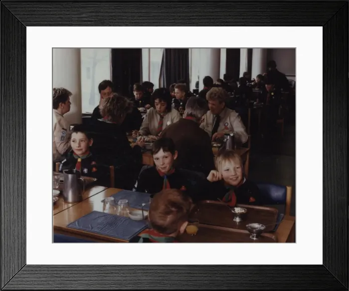 Framed Print : Cubs and Scouts in refectory, Baden Powell House, London Framed Print : Cubs and Scouts in refectory, Baden Powell House, London