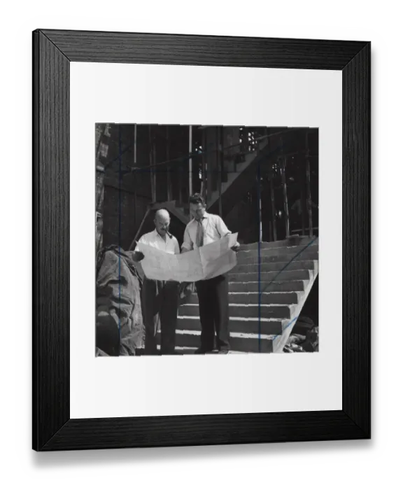 Framed Print : Workmen at Baden Powell House, South Kensington, London Framed Print : Workmen at Baden Powell House, South Kensington, London