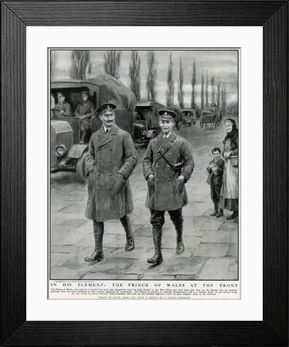 Framed Print : Prince Edward of Wales at the front Framed Print : Prince Edward of Wales at the front