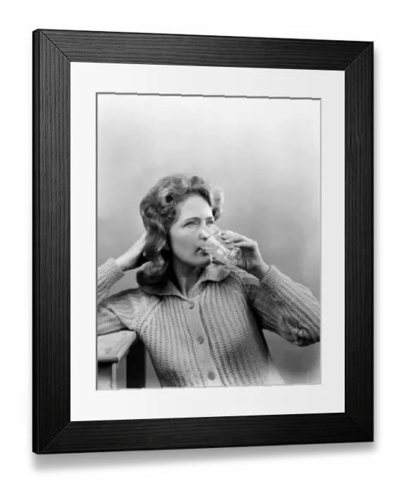 Framed Print : Woman drinking water Framed Print : Woman drinking water