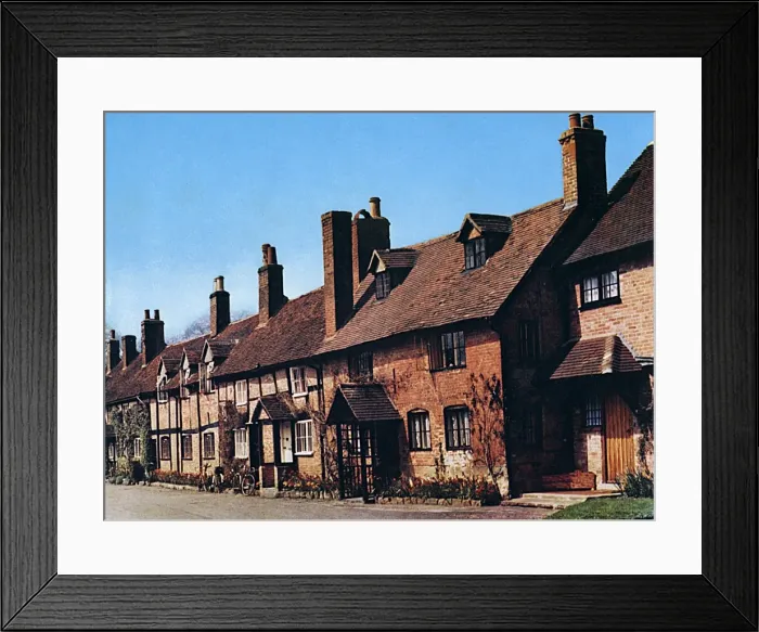 Framed Print : Cottages at Bridgend, Warwickshire Framed Print : Cottages at Bridgend, Warwickshire