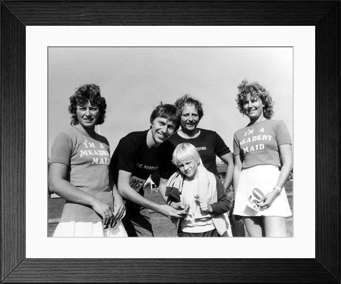 Framed Print : David Moorcroft, British runner, in Cornwall Framed Print : David Moorcroft, British runner, in Cornwall