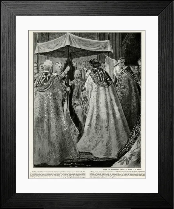 Framed Print : Coronation of Edward VII ceremony of atonement Framed Print : Coronation of Edward VII ceremony of atonement