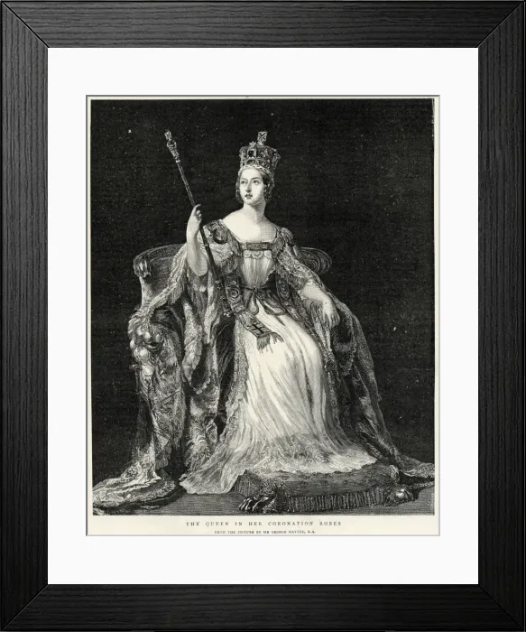 Framed Print : Queen Victoria in her Coronation robes Framed Print : Queen Victoria in her Coronation robes