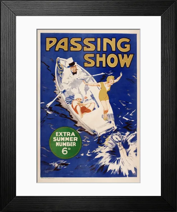 Framed Print : Poster design, Passing Show Framed Print : Poster design, Passing Show