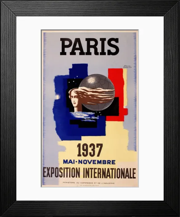 Framed Print : Poster design, International Exhibition, Paris Framed Print : Poster design, International Exhibition, Paris