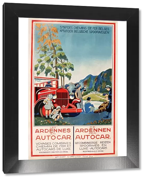 Poster design, the Ardennes by train and car