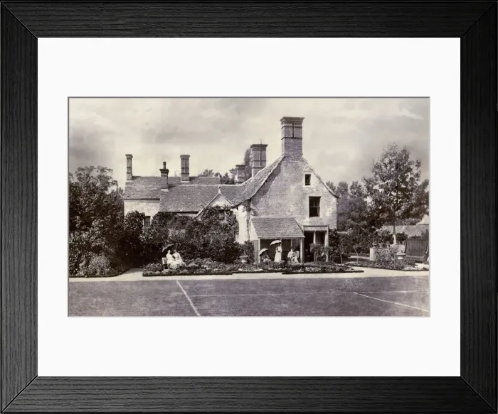 Framed Print : Victorian family group in the garden of a country house Framed Print : Victorian family group in the garden of a country house