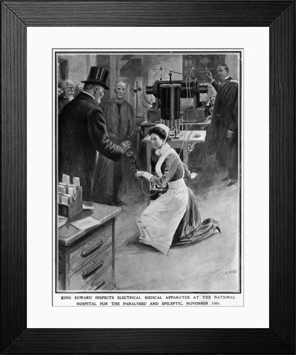 Framed Print : King Edward VII at National Hospital Framed Print : King Edward VII at National Hospital