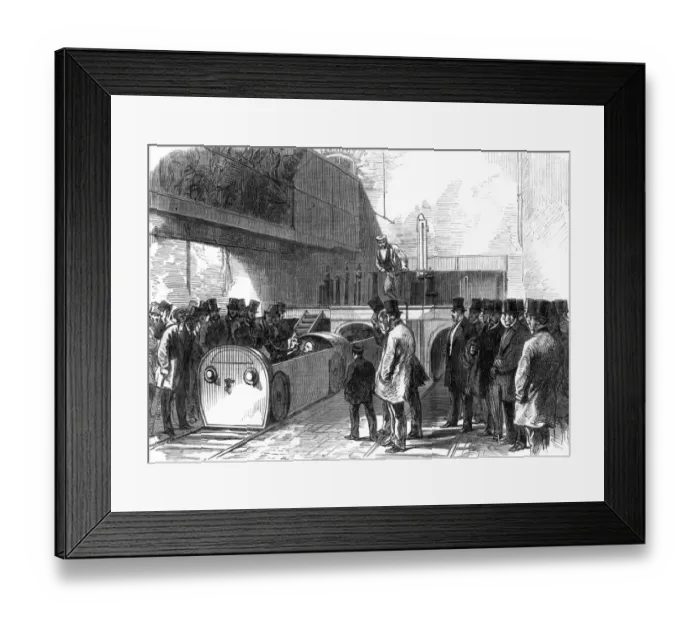 Framed Print : Opening of the tube line between Holborn and Euston Framed Print : Opening of the tube line between Holborn and Euston