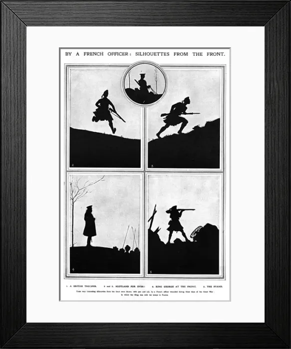 Framed Print : Silhouettes from the front by a French officer Framed Print : Silhouettes from the front by a French officer