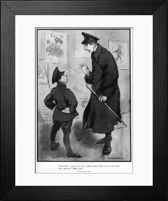 Framed Print : A Deep Question by Will Owen, WW1 cartoon Framed Print : A Deep Question by Will Owen, WW1 cartoon