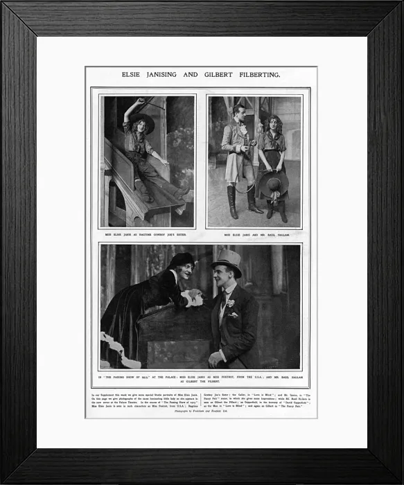 Framed Print : Elsie Janis & Basil Hallam in the Passing Show Framed Print : Elsie Janis & Basil Hallam in the Passing Show