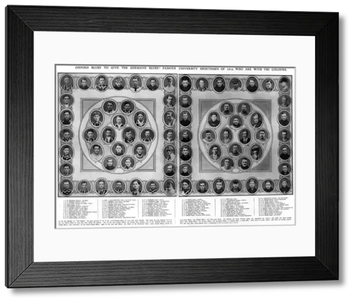 Framed Print : Oxford Blues who had joined up, WW1 Framed Print : Oxford Blues who had joined up, WW1