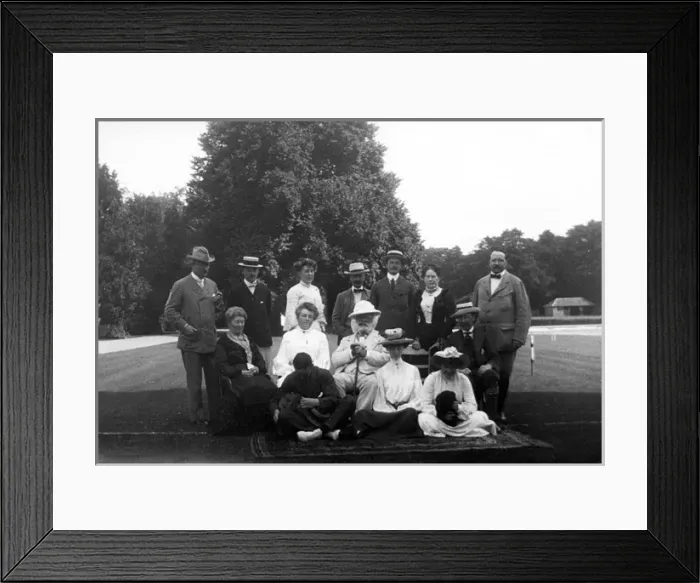 Framed Print : House Party - Group on the Lawn Framed Print : House Party - Group on the Lawn