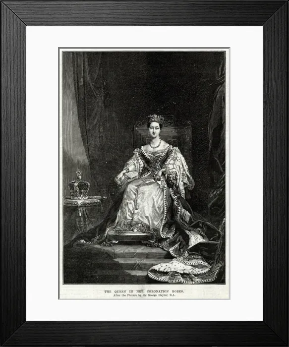 Framed Print : Queen Victoria in her Coronation robes Framed Print : Queen Victoria in her Coronation robes