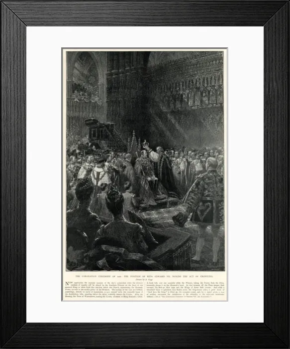 Framed Print : Ceremony of crowning of King Edward VII Framed Print : Ceremony of crowning of King Edward VII
