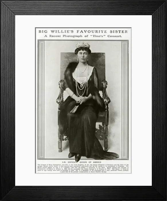 Framed Print : Queen Sophie of Greece Framed Print : Queen Sophie of Greece