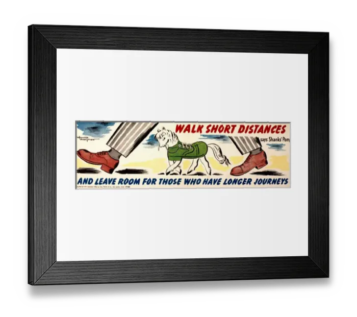 Framed Print : Poster, Walk Short Distances Framed Print : Poster, Walk Short Distances