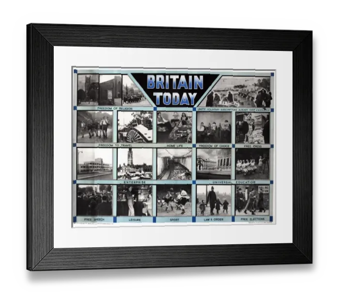 Framed Print : Poster, Britain Today Framed Print : Poster, Britain Today