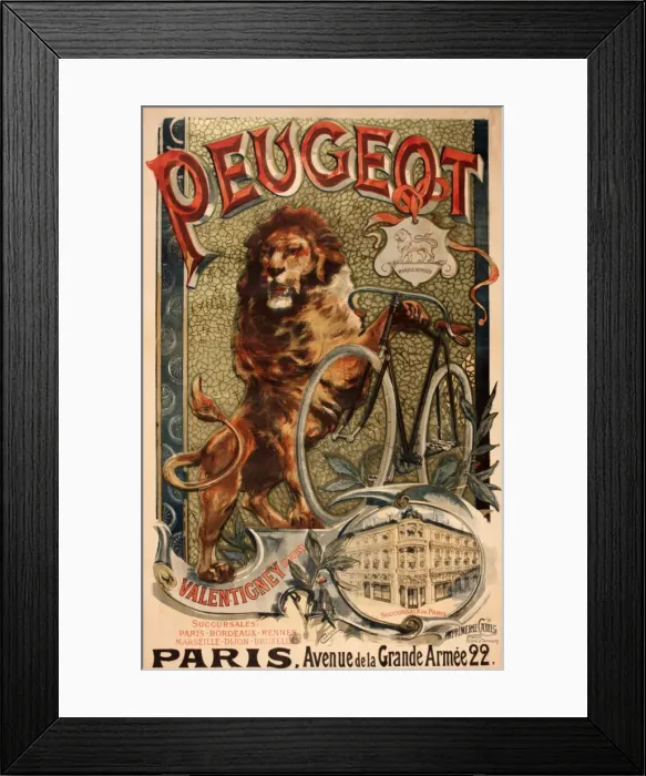 Framed Print : Poster design, Peugeot Valentigney Framed Print : Poster design, Peugeot Valentigney