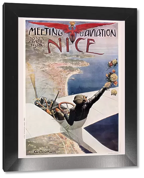 Poster, aviation meeting in Nice, France