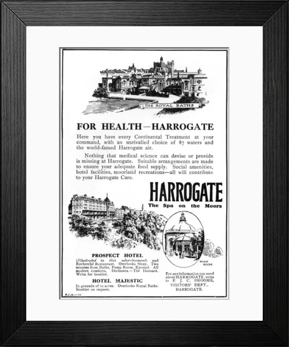Framed Print : Harrogate advertisement, 1918 Framed Print : Harrogate advertisement, 1918