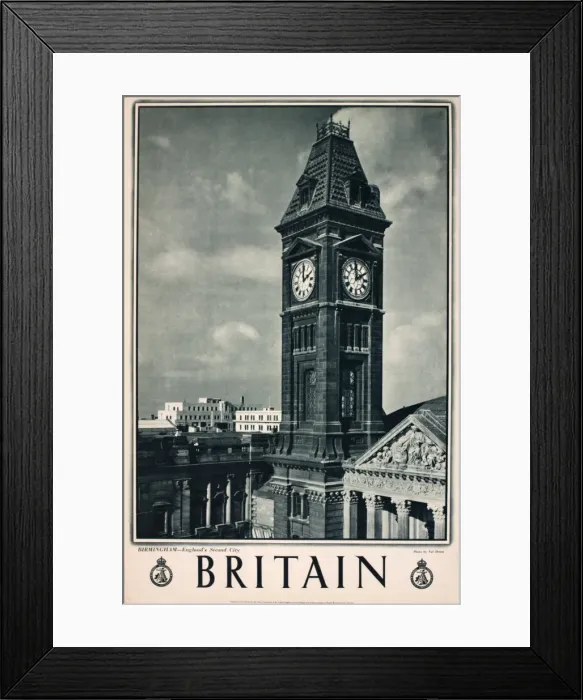 Framed Print : Britain poster, Birmingham, Britains Second City