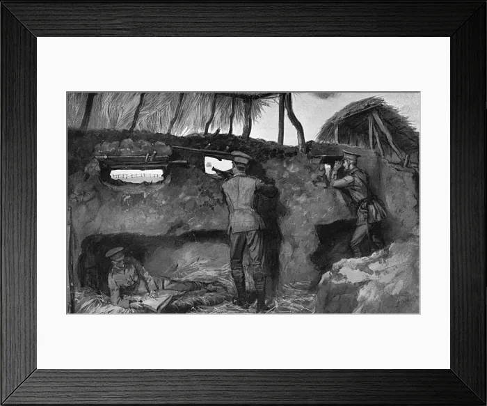 Framed Print : Siege trenches in the Aisne district, 1914 Framed Print : Siege trenches in the Aisne district, 1914