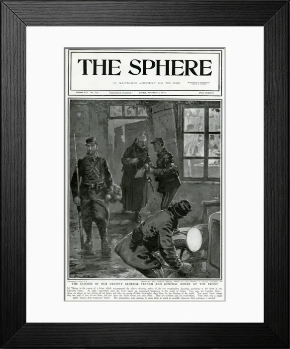 Framed Print : Generals French and Joffre at the Front, 1914 Framed Print : Generals French and Joffre at the Front, 1914