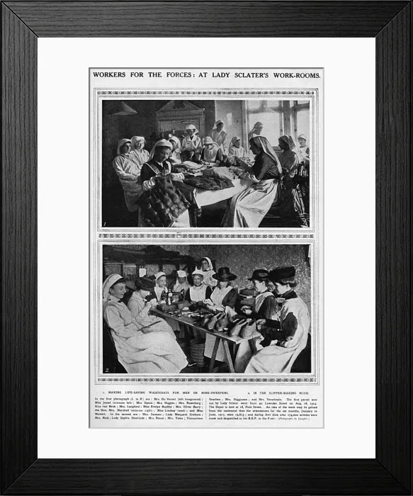 Framed Print : Work rooms of Lady Sclater, WW1 Framed Print : Work rooms of Lady Sclater, WW1