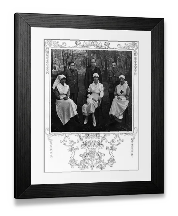 Framed Print : Duchess of Westminster with her hospital staff, WW1 Framed Print : Duchess of Westminster with her hospital staff, WW1