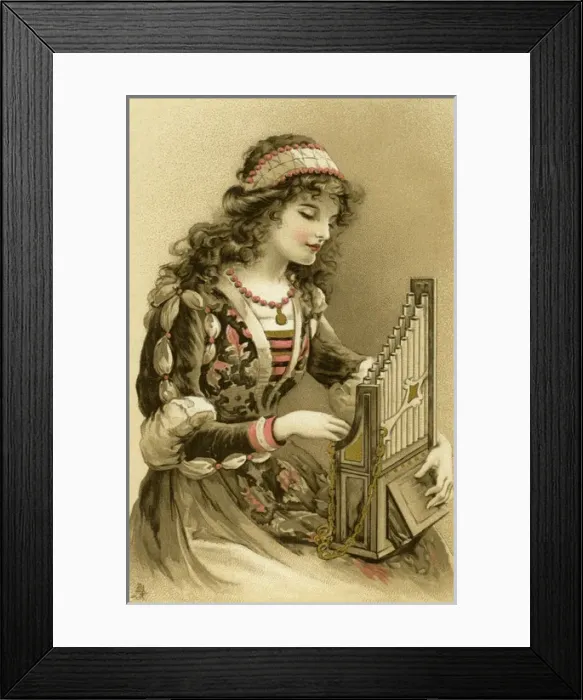 Framed Print : Lady with a pipe organ Framed Print : Lady with a pipe organ
