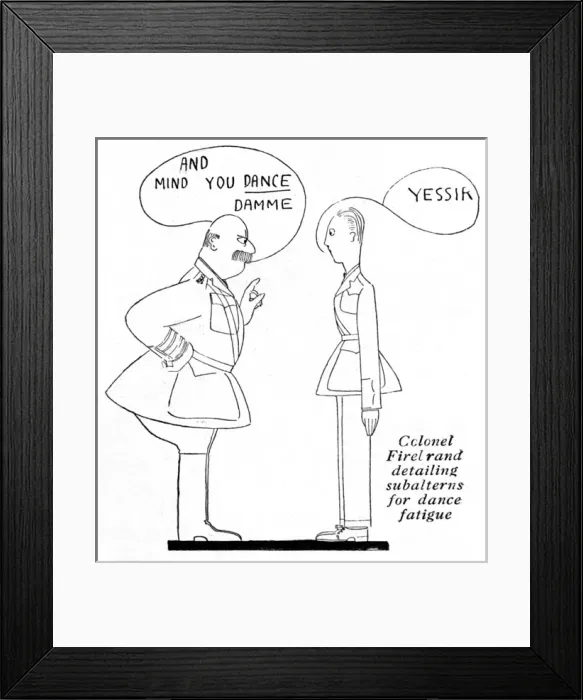 Framed Print : Young officer instructed to dance, 1918 Framed Print : Young officer instructed to dance, 1918