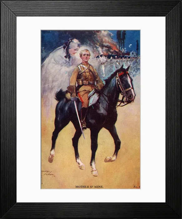 Framed Print : Mother O Mine, WW1 postcard, Lawson Wood