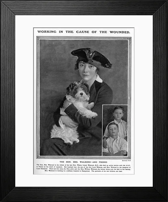 Framed Print : The Hon. Mrs Walrond, WW1 Framed Print : The Hon. Mrs Walrond, WW1